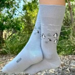 60% Fine Merino Wool Health Sock | Penguin | Silver Grey 60% Fine Merino Wool Health Sock | Penguin | Silver Grey